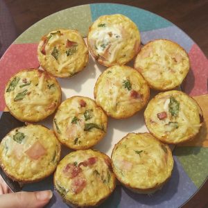 Paleo egg muffins egg hash brown bacon 