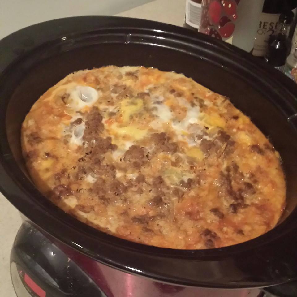 Easy Paleo Slowcooker Crockpot Breakfast Eggs, Chorizo, Squash and